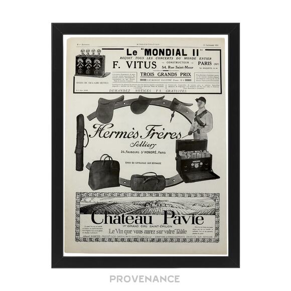 🔴 Hermes Antique Vintage Newsprint Ad - Hermès Frères - Picture 1 of 7